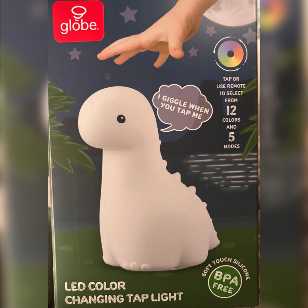 Globe Dinosaur LED Color Changing Tap Light (set of two)